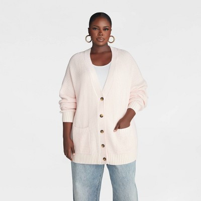 KBB by KAHLANA Women's 'The Letterman Cardigan' - Pink XXL | Target