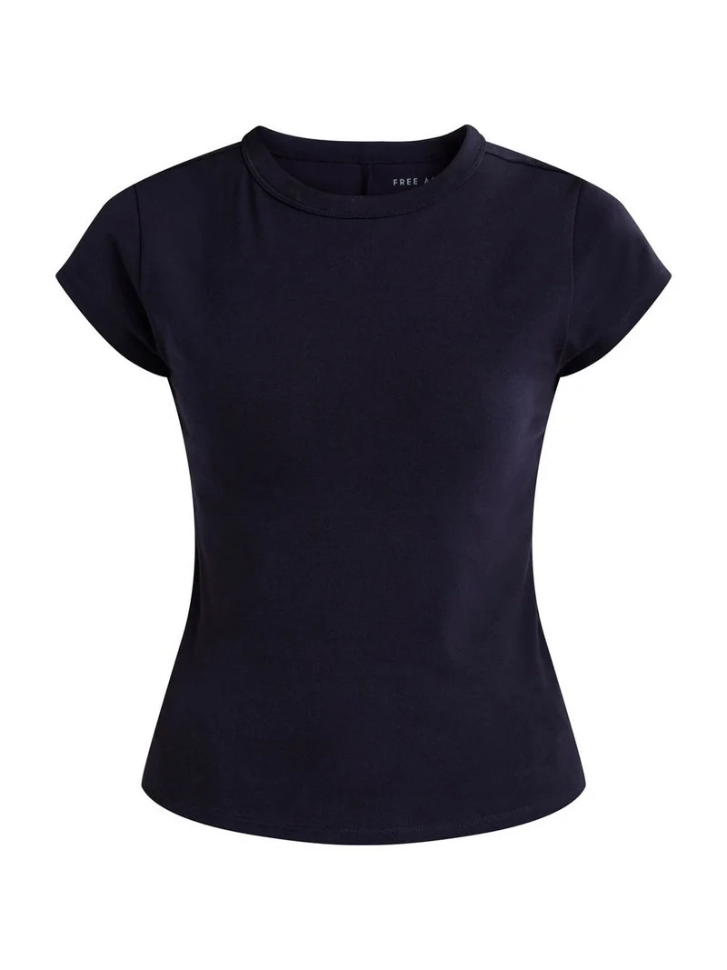 Free Assembly Women's and Women's Plus Cap Sleeve Tee, Sizes XS-4X | Walmart (US)