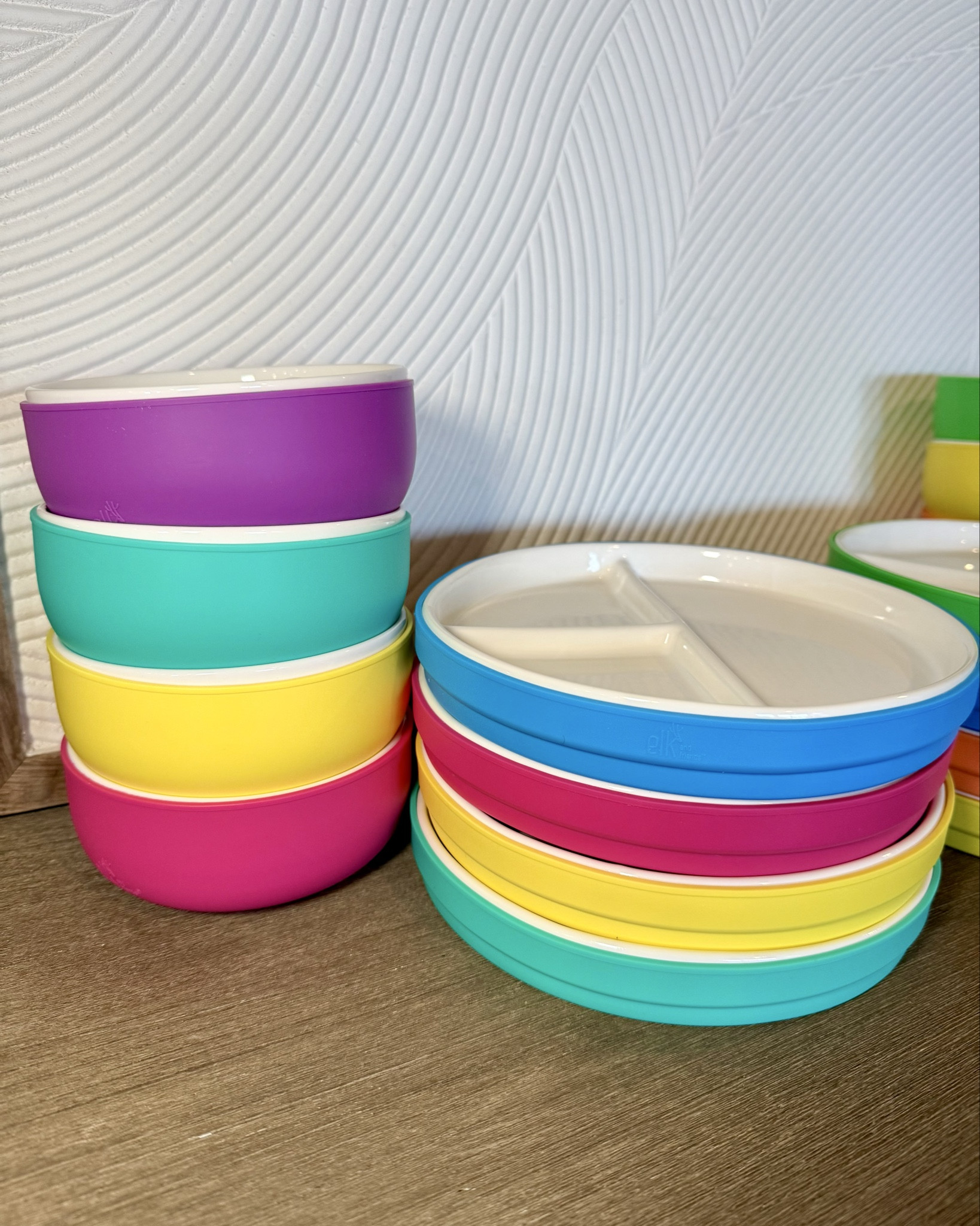 We just swapped out all our kids plates, bowls, silverware, and cups for non toxic options! No more plastic and we opted for a non silicone eating surface. We chose ceramic and stainless utensils and cups but stainless plates and bowls are also amazing! 

made from high quality porcelain. Unlike plastic, silicone and bamboo; porcelain has a non porous surface which doesn’t absorb bacteria, soaps and germs. Food will taste fresh and with no soapy residue. Say goodbye to stubborn stains, porcelain is easy to clean, eliminating chemicals, grease and colored stains effortlessly.
ALL AGES: suitable for all ages, from babies/toddlers learning to eat independently to older kids. With shallow walls, suction and the versatility for all ages, can be enjoyed for years to come!
SAFE: 100% BPA, phthalate, PVC free, porcelain bowl and FDA food grade silicone sleeve. Dishwasher and microwave safe (no need to remove silicone sleeve).

#LTKFindsUnder50 #LTKKids #LTKHome