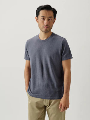 Steel Blue Yuma Hemp Cotton Classic Tee - Buck Mason- Modern American Classics | Buck Mason