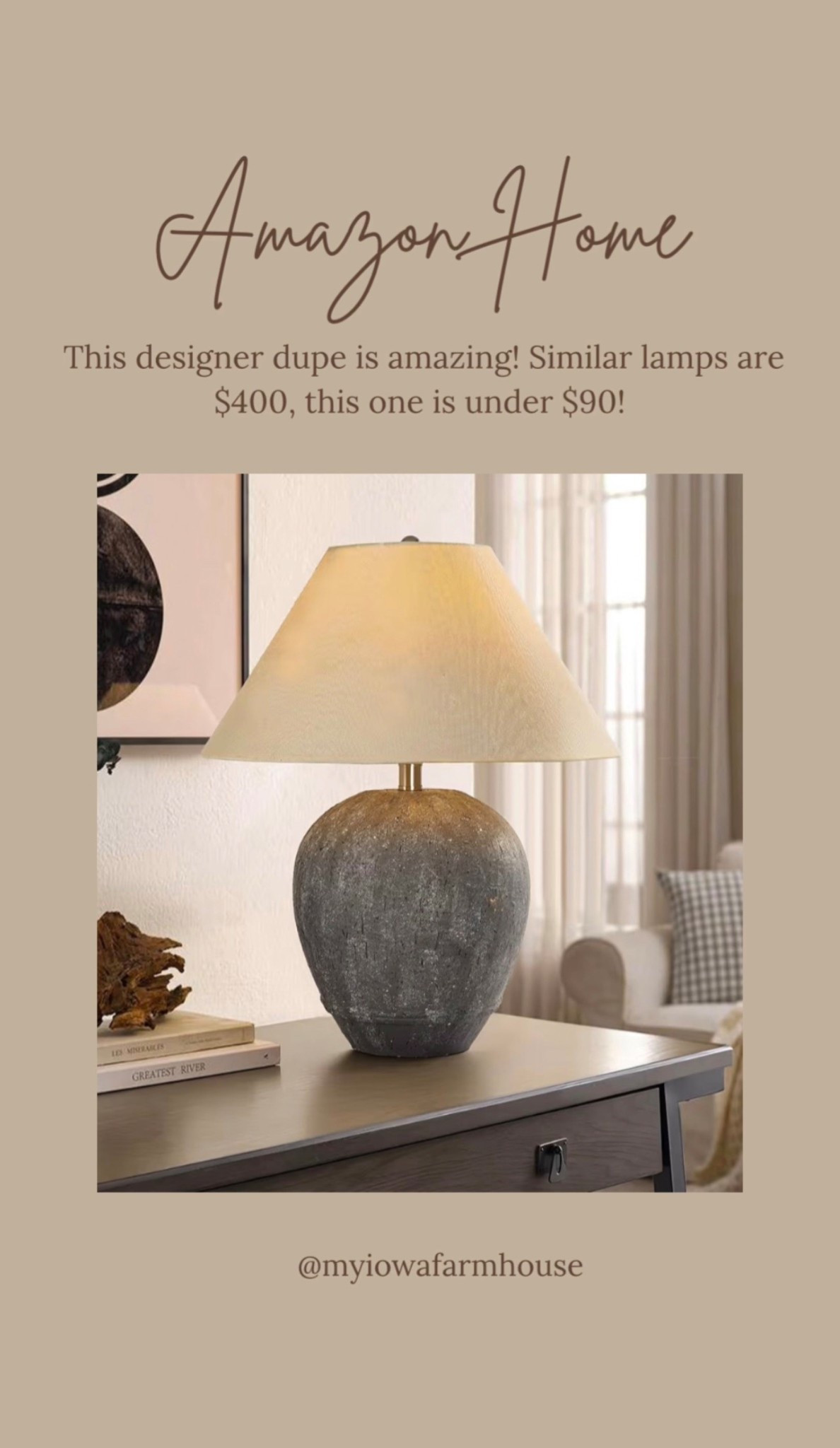 This lamp is beautiful, has great reviews, looks designer and is under $90!

#LTKFindsUnder100 #LTKHome