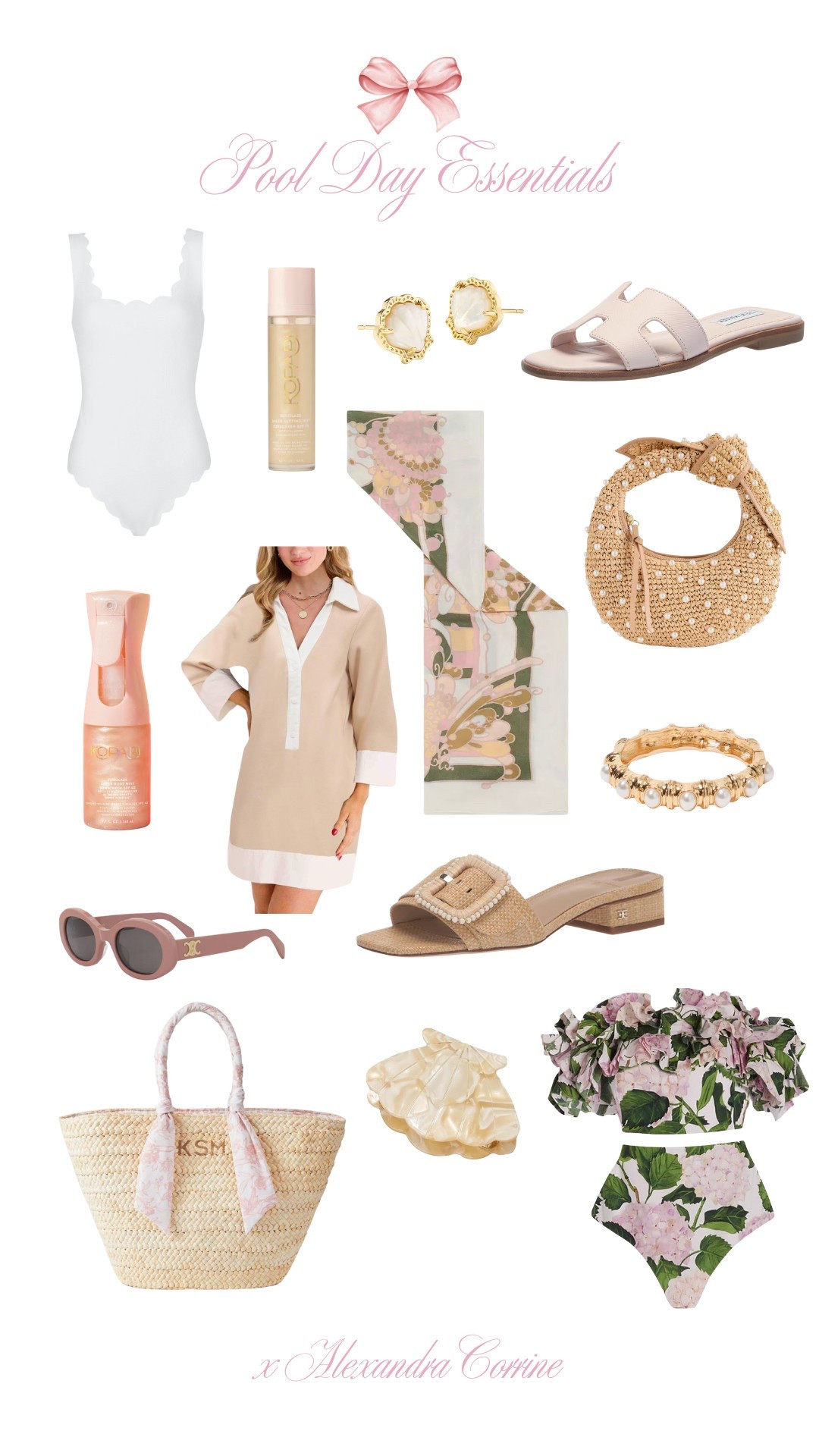 Pool day essentials 🤍🎀🐚

Resort, resort wear, swim, swimsuit, cover up, sandals, pool, beach, summer, accessories, shell, beach bag, tote 

#LTKSeasonal #LTKSwim