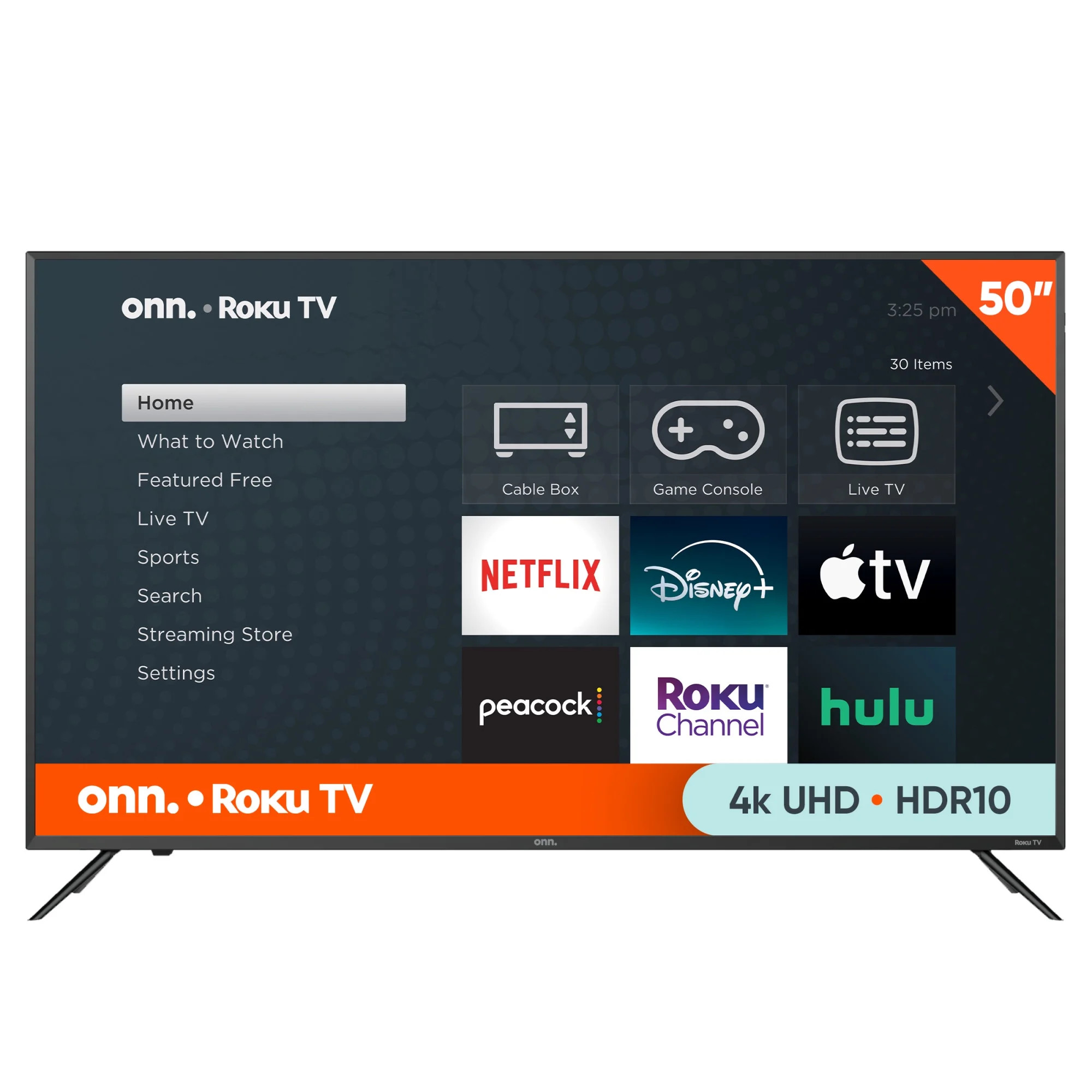 onn 50" Class 4K UHD LED Roku Smart TV, 100012585 | Walmart (US)