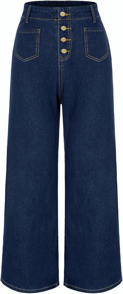 Women's 2025 High Waisted Wide Leg Jeans for Women Stretchy Bell Bottom Jeans Flare Denim Pants | Amazon (US)