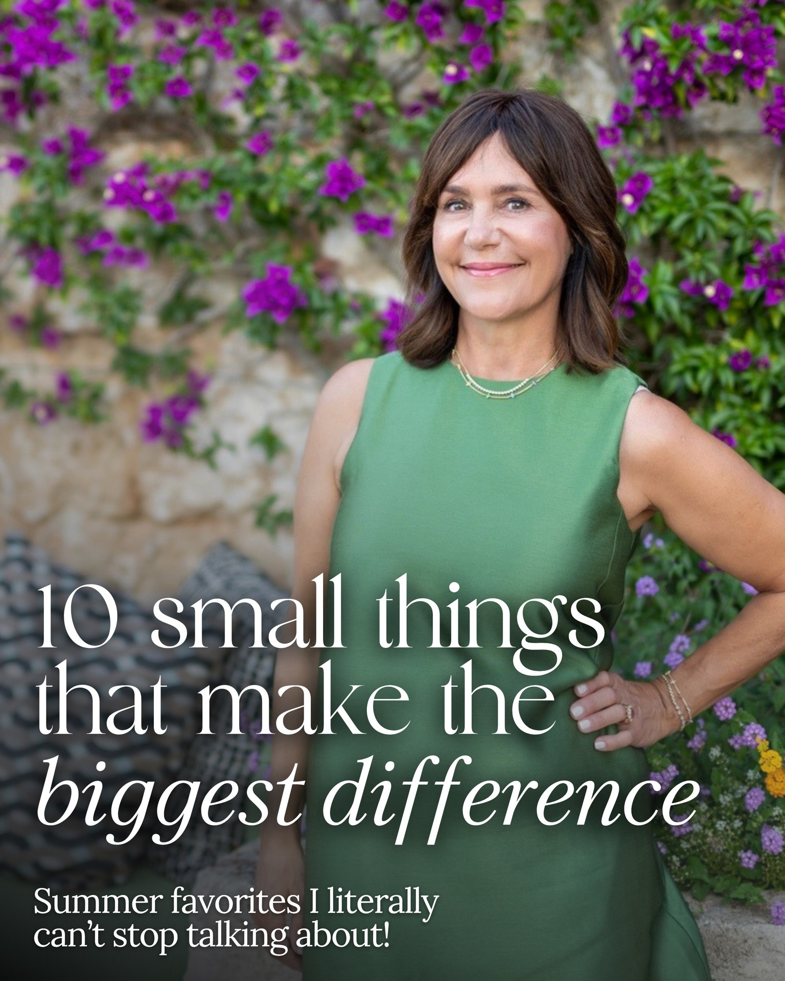 10 small things that make the BIGGEST difference in how you look and feel this summer! 🌸☀️💖

These are the style tips, beauty finds & current favorites I’m telling all my friends about right now 💫 

Save this before you forget 🌟 because sometimes it’s the small things that can really make life so much easier and better!

Oh, and my unexpected, life-changing salad secret … use 1/4 of an iceberg lettuce with part of a box of mixed greens -  it adds a nice crunch and the baby greens don’t get too wilty. 🥬 
Lately I’ve been adding sugar snap peas, green onions, little bit of chopped raddichio and whatever else I have on hand.  Then I finish with Ina Garten’s simple salad dressing from her Paris cookbook :) SO GOOD!!!