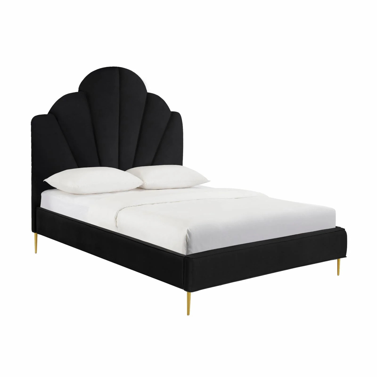 TOV Furniture Bianca Velvet Upholstered Platform Bed - Walmart.com | Walmart (US)