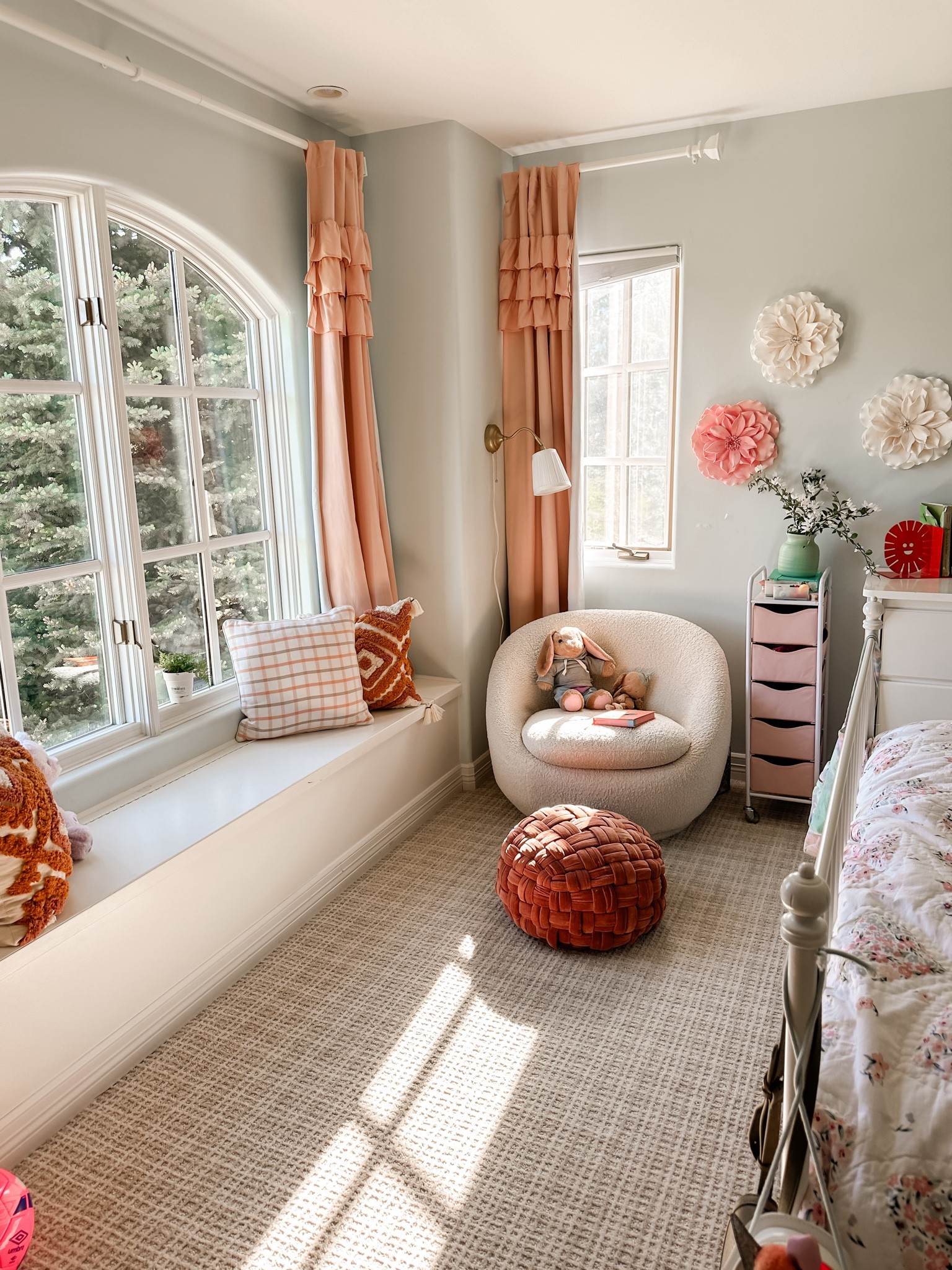 Little girls reading corner! This cozy swivel chair is from Walmart. 

Walmart home, kids room, girls room, home decor 

Follow @sarah.joy for more home decor ideas! 

#LTKHome #LTKKids #LTKFamily