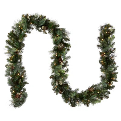 Kaiza 9ft. Carolina Pine Garland with LED Lights | Wayfair North America