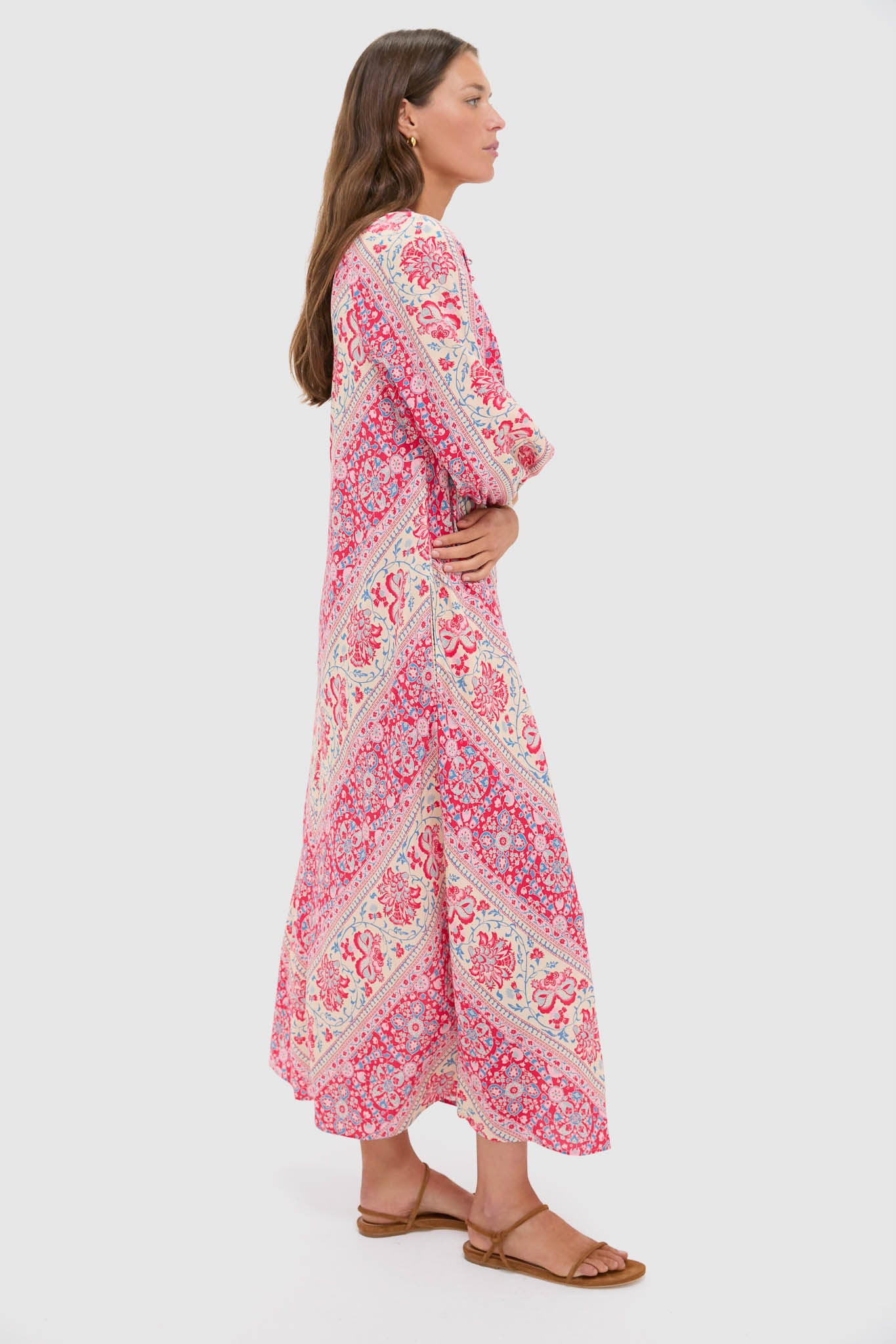Cerise Chevron Maryse Caftan | Tuckernuck (US)