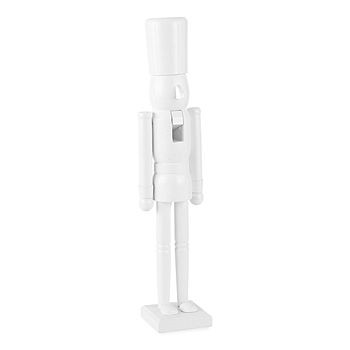North Pole Trading Co. 24" White Lacquer Christmas Nutcracker, Color: Caucasian - JCPenney | JCPenney