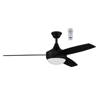 Harbor Breeze Beach Creek Matte Black 44-in LED Indoor Ceiling Fan (3-Blade) | Lowe's