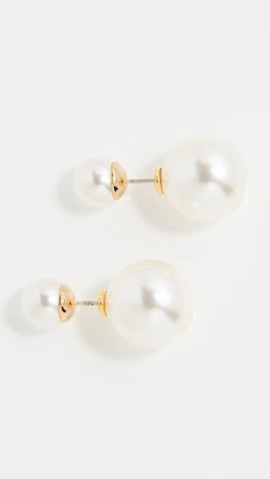 SHASHI Double Ball Pearl Earrings | Shopbop | Shopbop