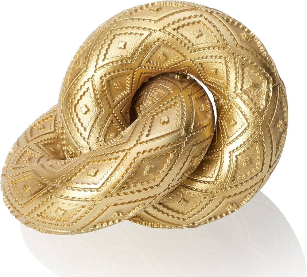 Knot Chain Link for Coffee Table Decor, 2 Link Resin Aesthetic Decor Decorative Chain Knot, Gold ... | Amazon (US)