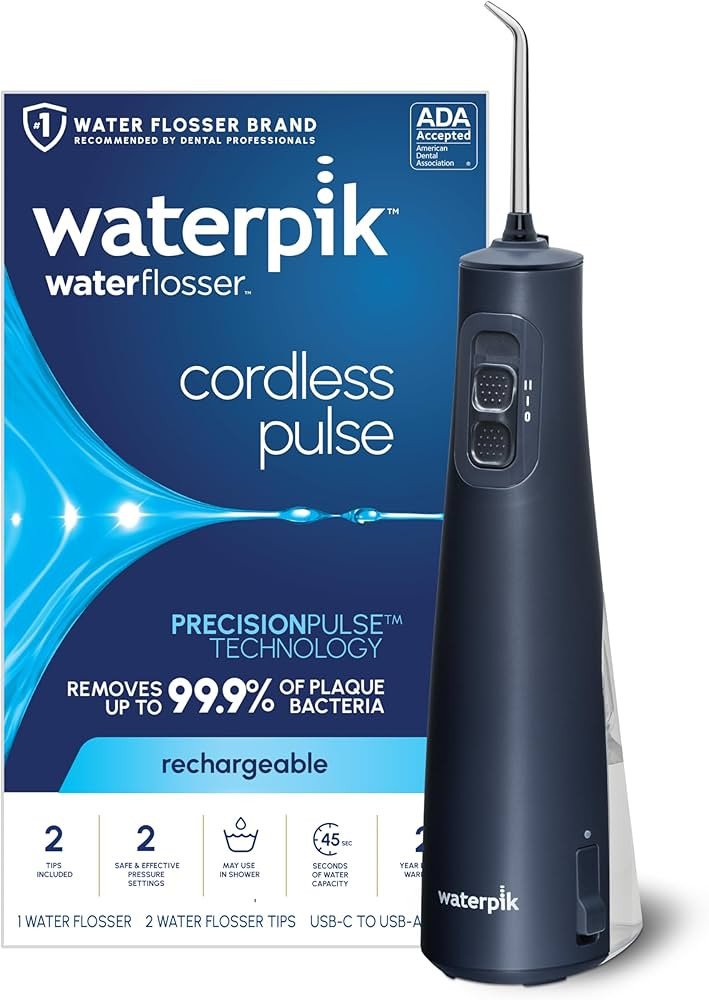 Waterpik Cordless Pulse Rechargeable Portable Water Flosser for Teeth, Gums, Braces Care and Trav... | Amazon (US)