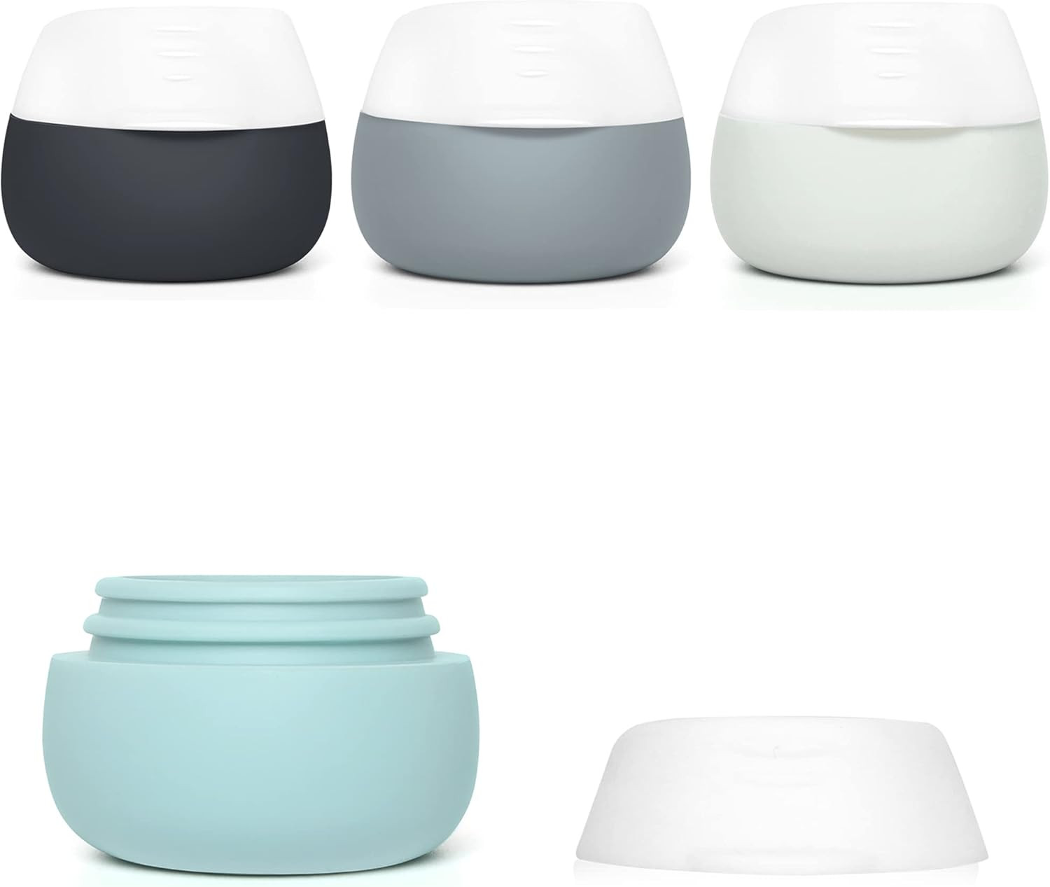 Travel Containers for Toiletries, Gemice Silicone Cream Jars, TSA Approved Travel Size Containers... | Amazon (US)
