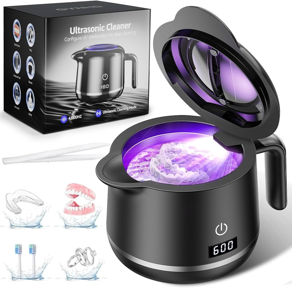 Dental Ultrasonic Retainer Cleaner Machine: Dental Cleaning Pod for Denture/Mouth Guard/Aligner/N... | Amazon (US)