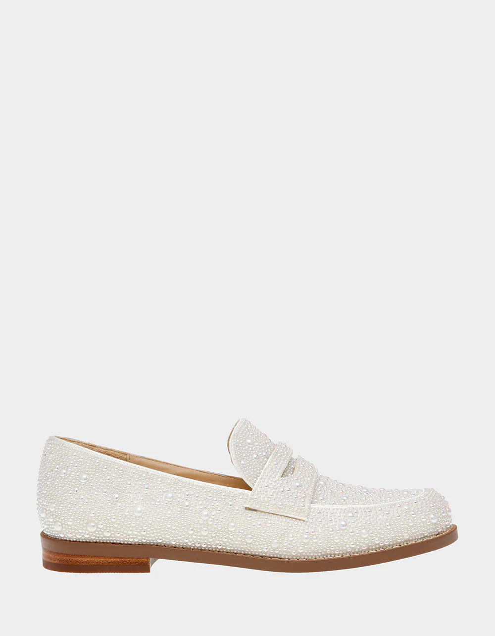 ARON IVORY Pearl Loafers | Women's Rhinestone Loafers | Betsey Johnson