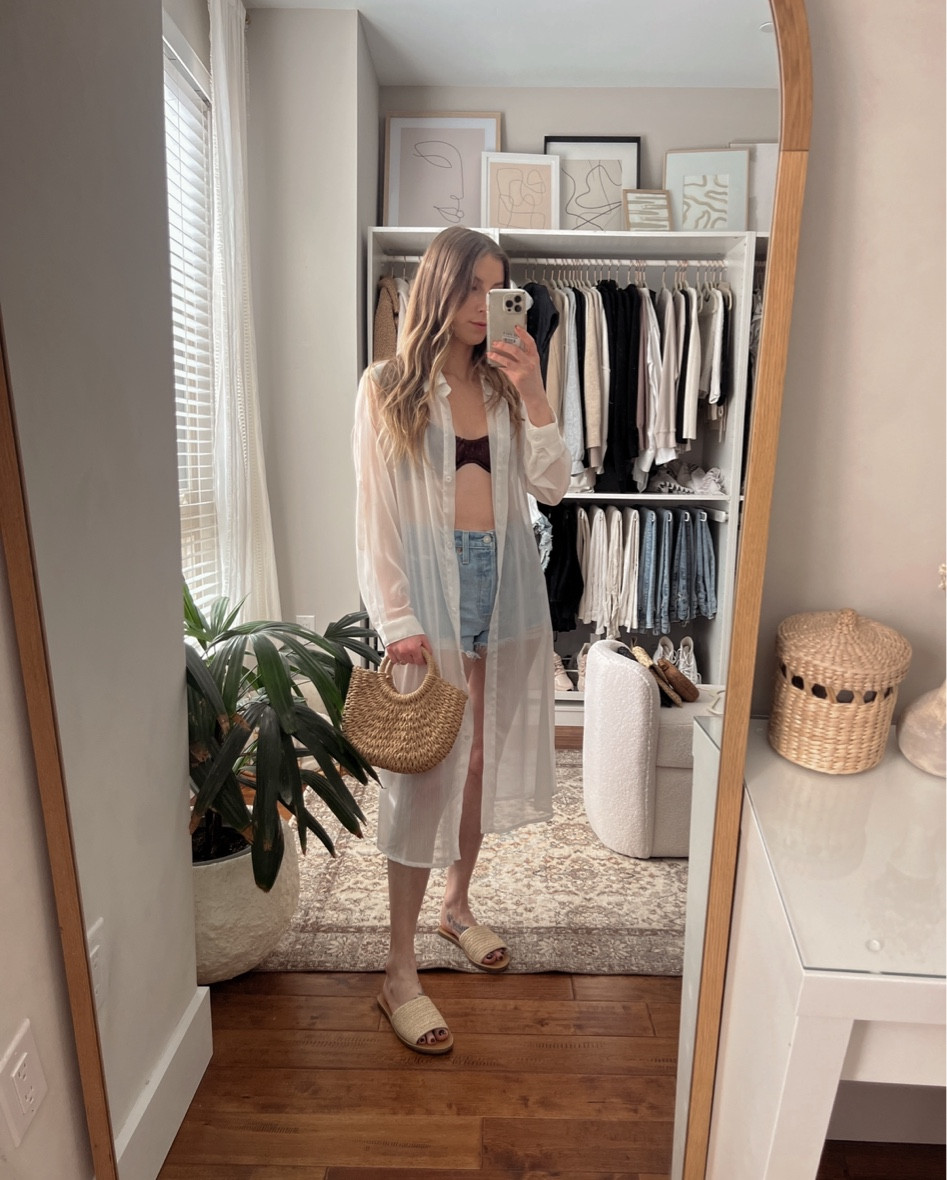 I love how this long sleeve but sheer cover up looks over a bikini on the beach! 

#LTKSeasonal #LTKswim #LTKFind