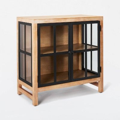 Bountiful Wood and Glass 2 Door Cabinet - Threshold&#8482; designed with Studio McGee | Target