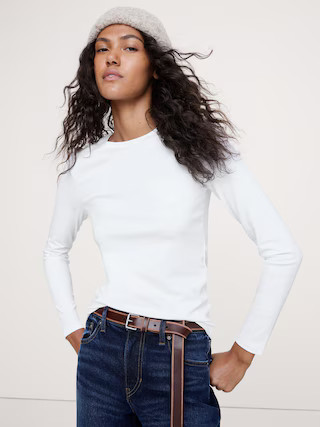 Refined Crew-Neck T-Shirt | Banana Republic (US)