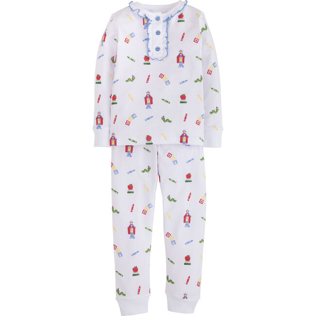 Little English | Girl Printed Jammies, School Days (Prints, Size 5Y) | Maisonette | Maisonette