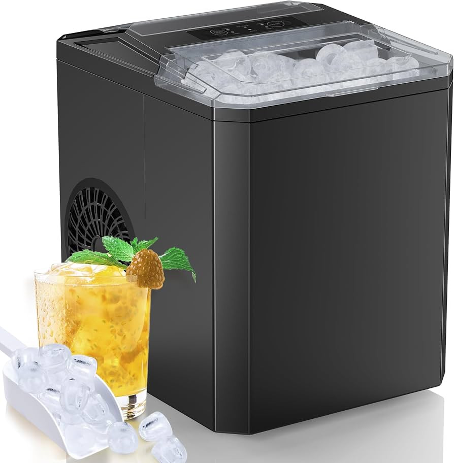 SMUG Countertop Ice Maker, 9 Cubes in 6 Mins, 26lbs in 24Hrs, 2 Sizes of Bullet Ice, Auto-Cleanin... | Amazon (US)
