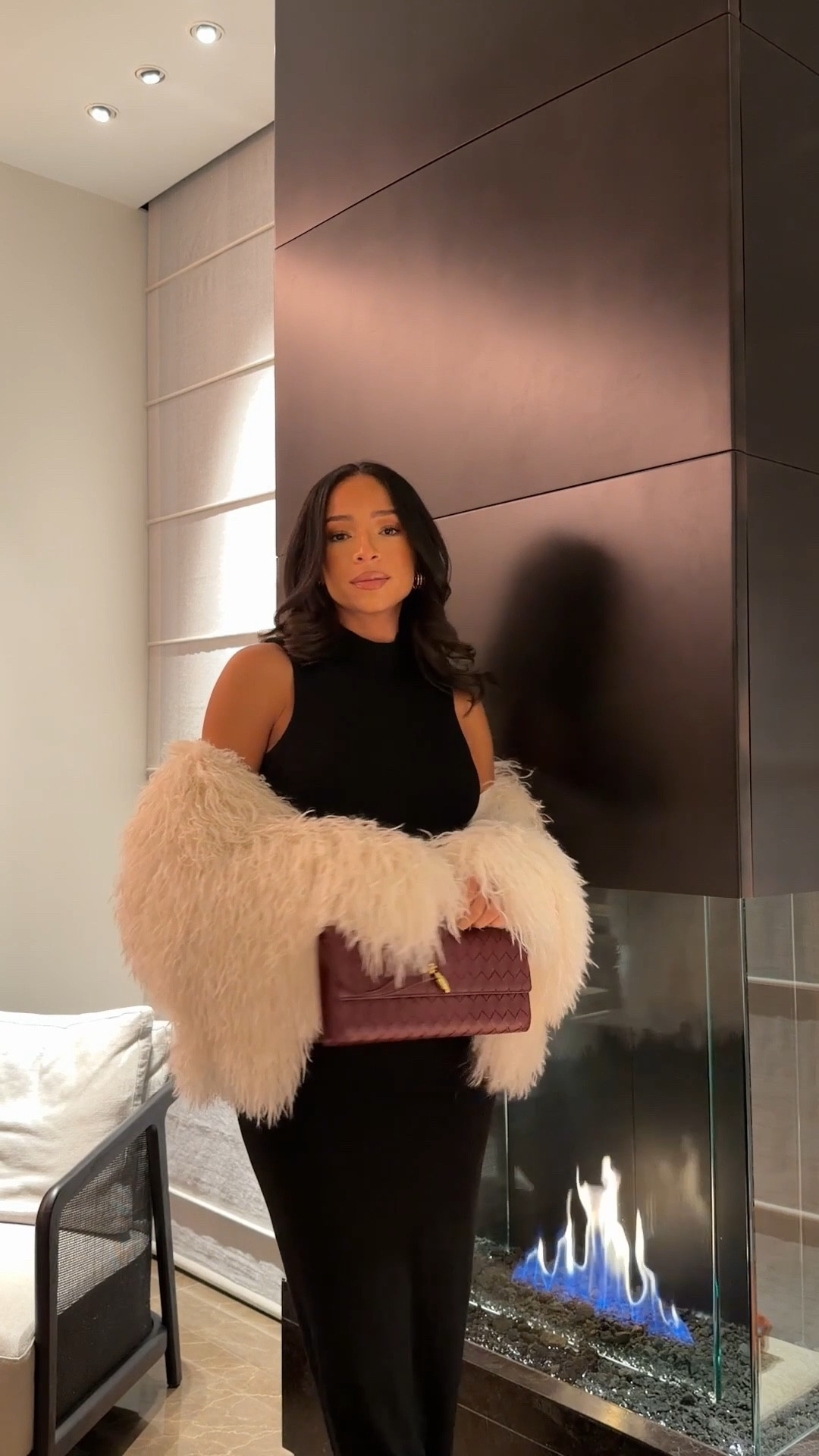 Outfit for dinner and drinks in nyc during the holidays 🌲 This dress is really stretchy, comfortable & bump-friendly! Use code AFNENA to save on faux fur coat!  Wearing a S dress and Medium in coat, shoes fit TTS 

#LTKootd #LTKgrwm #LTKHoliday