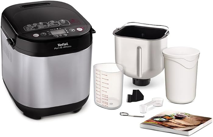 Tefal Breadmaker With Yoghurt Pot Accessory, 15 Hours Delay Start, Kitchen, 20 Auto Programs, Glu... | Amazon (UK)