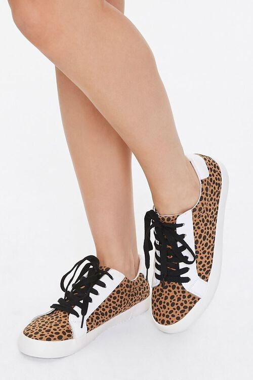 Leopard Print Colorblock Sneakers | Forever 21 (US)