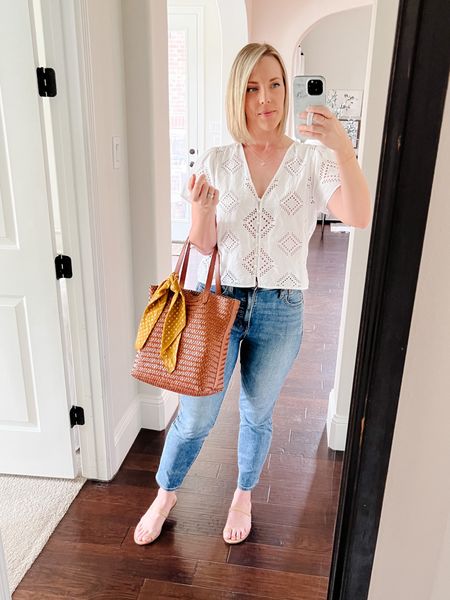 Perfect white eyelet top for Summer.  Easy to toss on when you want something nicer than a tee.  I’m normally a medium in this brand’s tops, but sized up to a large so it wouldn’t be cropped.



#LTKFind