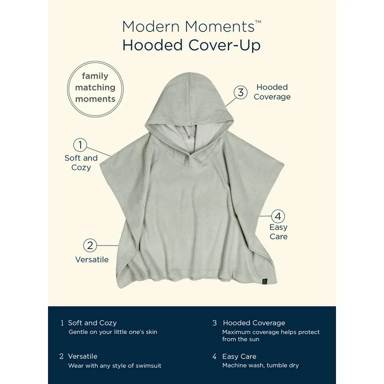 Modern Moments By Gerber Toddler Hooded Cover-up, Sizes 12M-5T | Walmart (US)