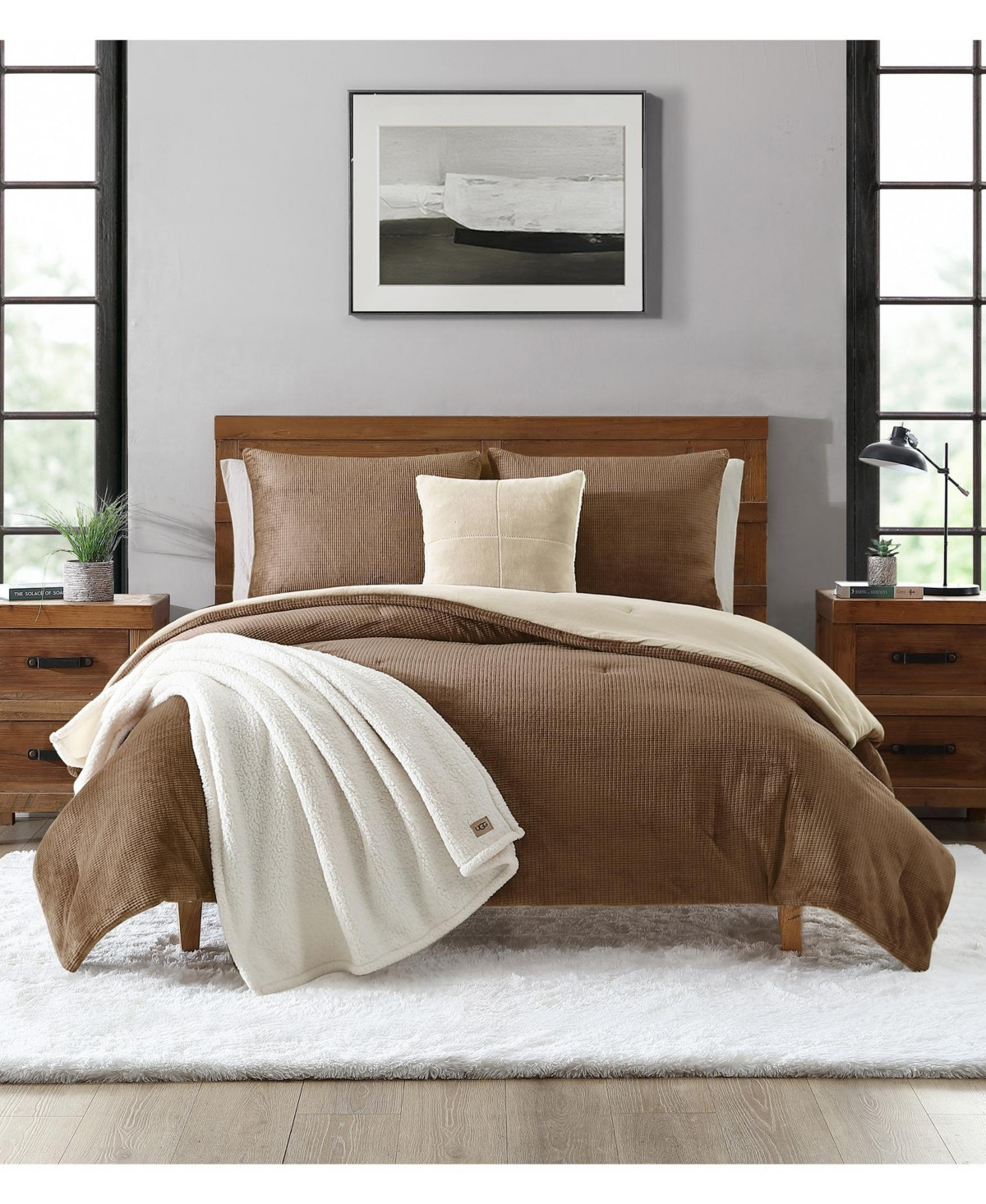 Ugg Brody Reversible 5-Pc. Comforter Set, Twin/Twin Xl - Chestnut | Macy's