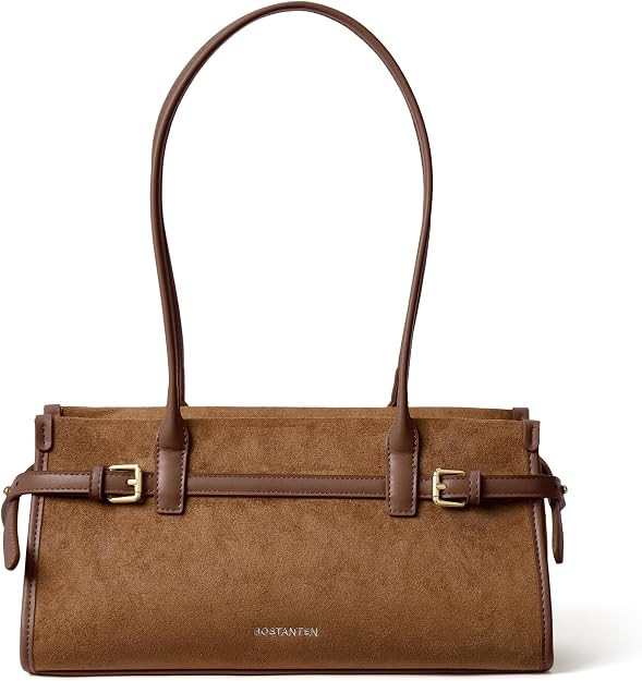 BOSTANTEN East West Shoulder Bag for Women Suede Designer Purse | Amazon (US)