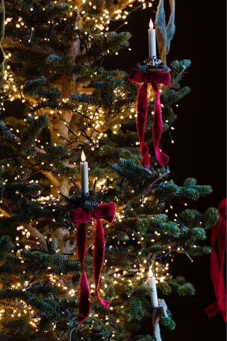 Simple tree with ribbon and candles. 🎀🕯️

#LTKHoliday #LTKSeasonal #LTKhome