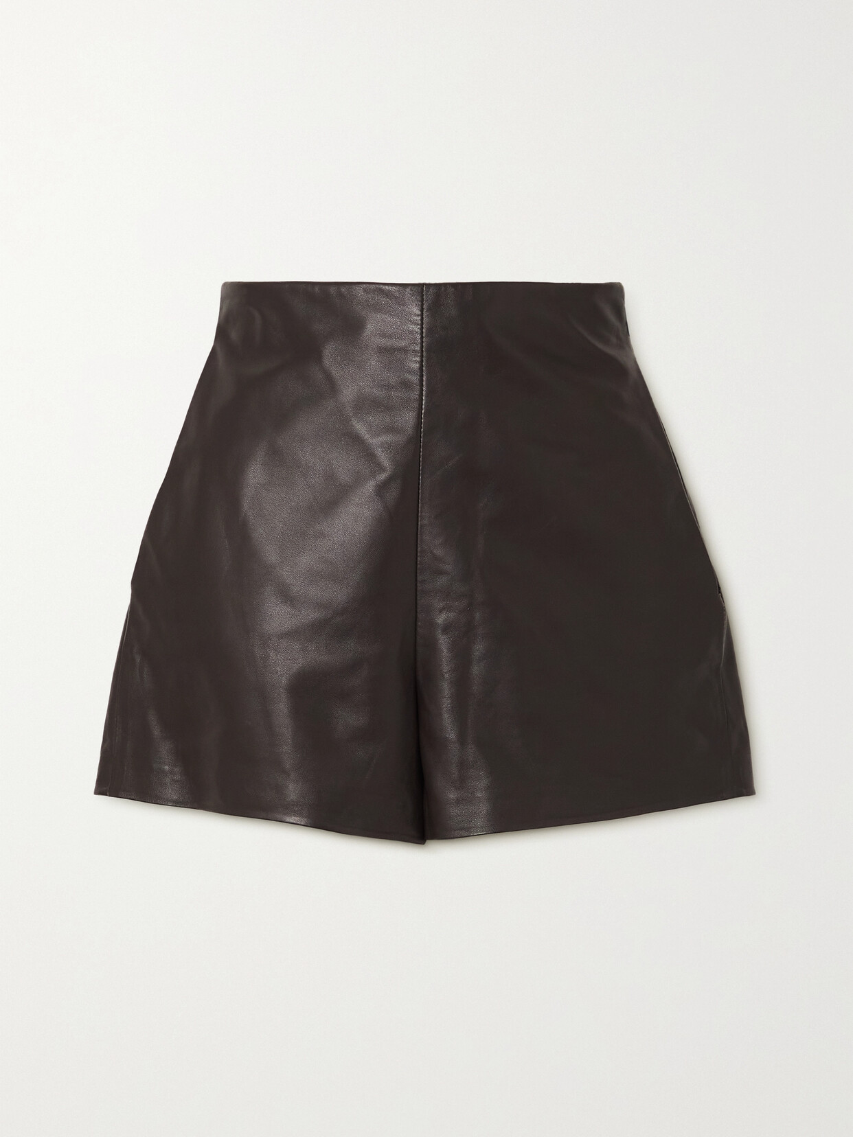 Valentino - Leather Shorts - Brown | NET-A-PORTER (US)