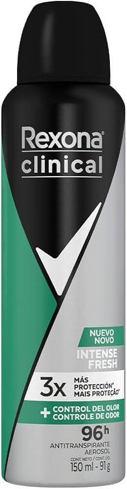 Rexona Clinical Aerossol Intense Fresh 96h 150ml | Amazon (BR)