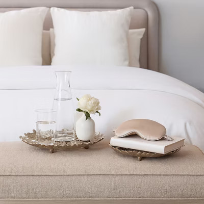 Elegant Flower Coffee Table Decor Bowls - Decorative Bowls for Home Accent or Centerpieces Table Decoration - Set of 2, 4", Gold | Target