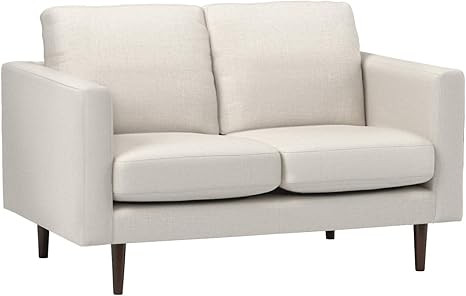 Amazon Brand – Rivet Revolve Modern Upholstered Loveseat Sofa, 56"W, Linen | Amazon (US)