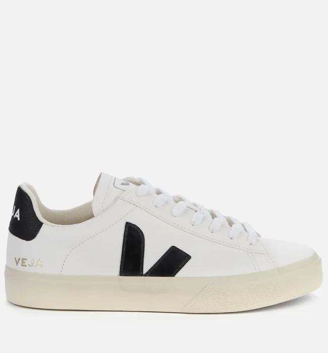 Veja Women's Campo Chrome Free Leather Trainers - Extra White/Black | Coggles (Global)