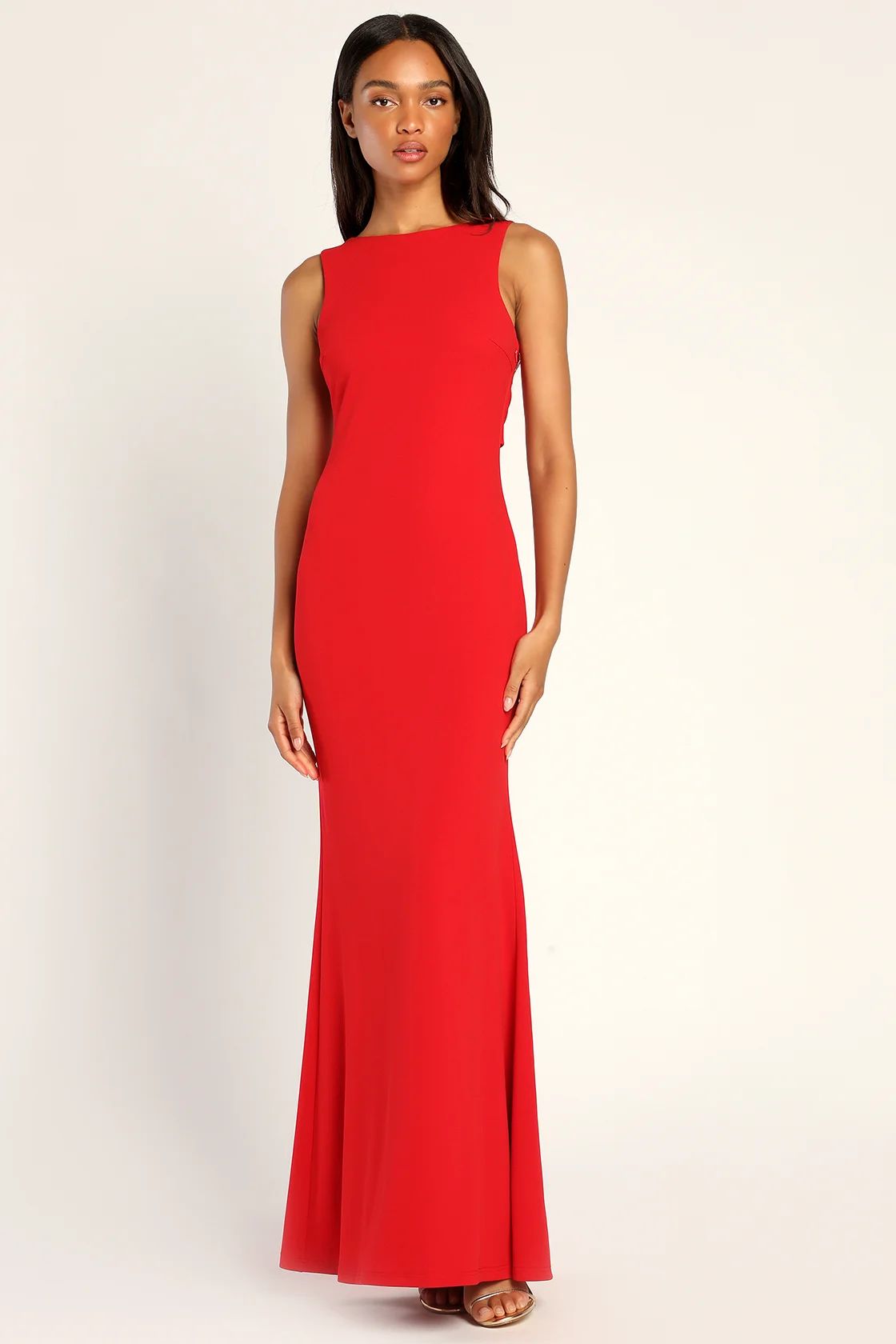 Love in Your Eyes Red Knotted Mermaid Maxi Dress | Lulus (US)
