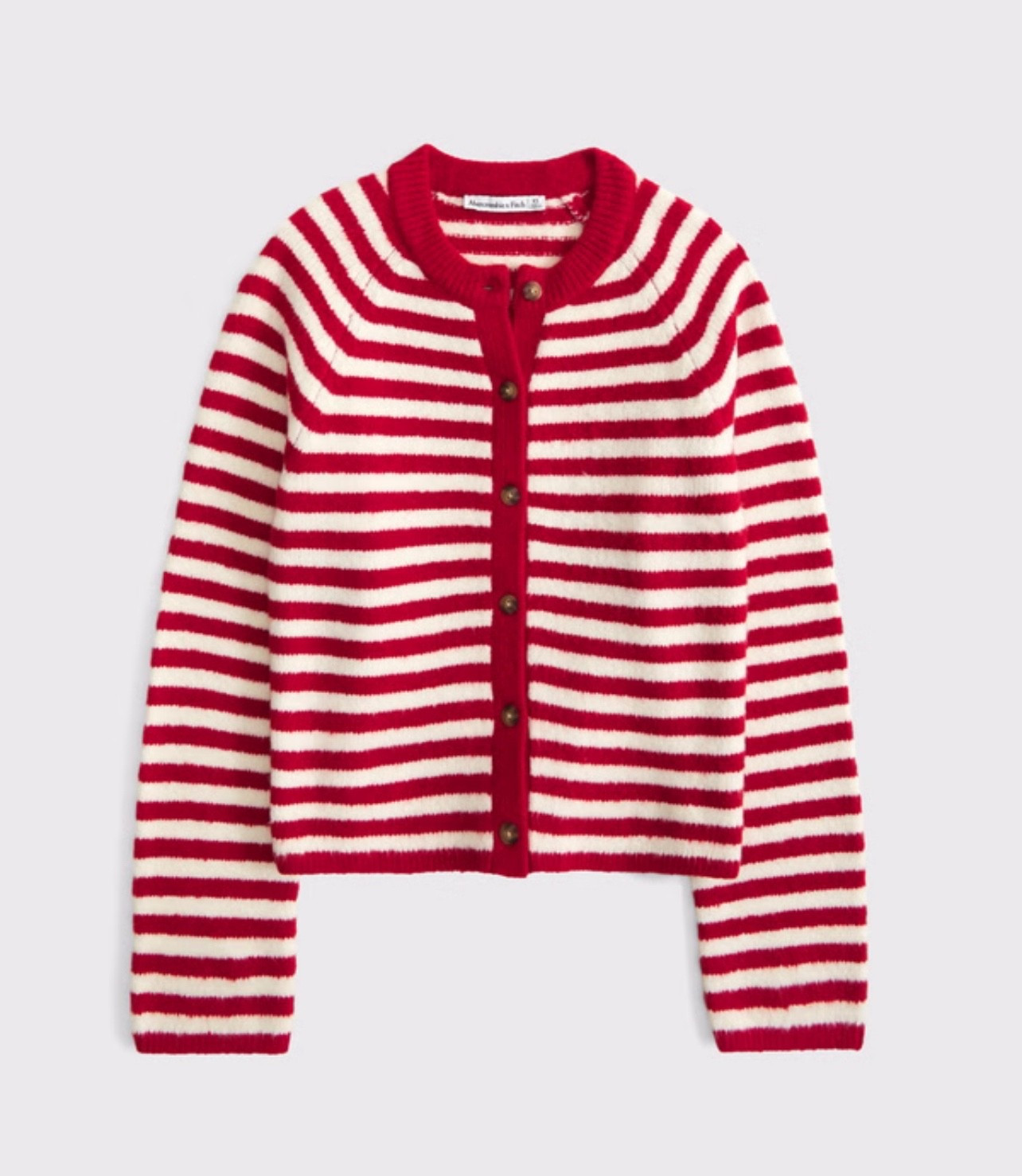 Abercrombie Striped Crew Cardigan