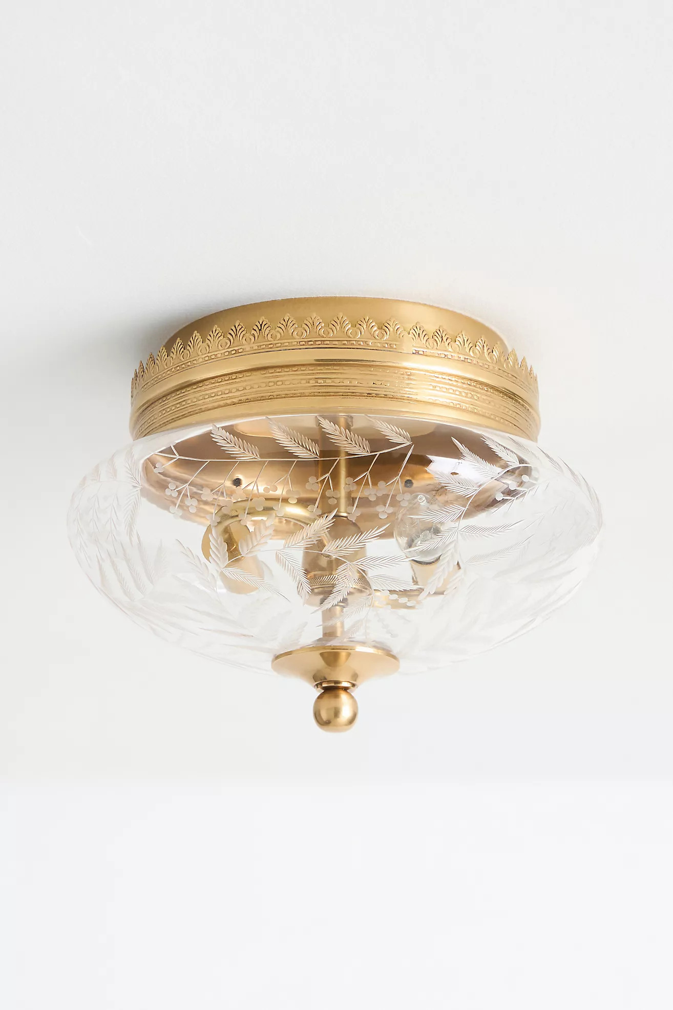 Ariella Etched Glass Flush Mount | Anthropologie (US)