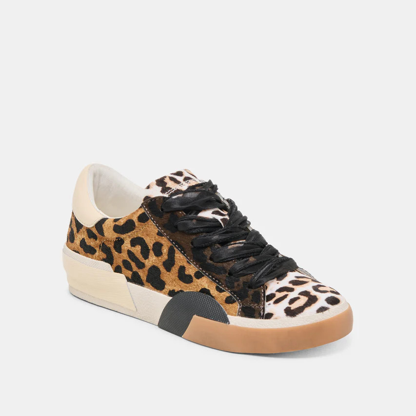 Zina Tan Multi Calf Hair Sneakers | Dolce Vita | DolceVita.com