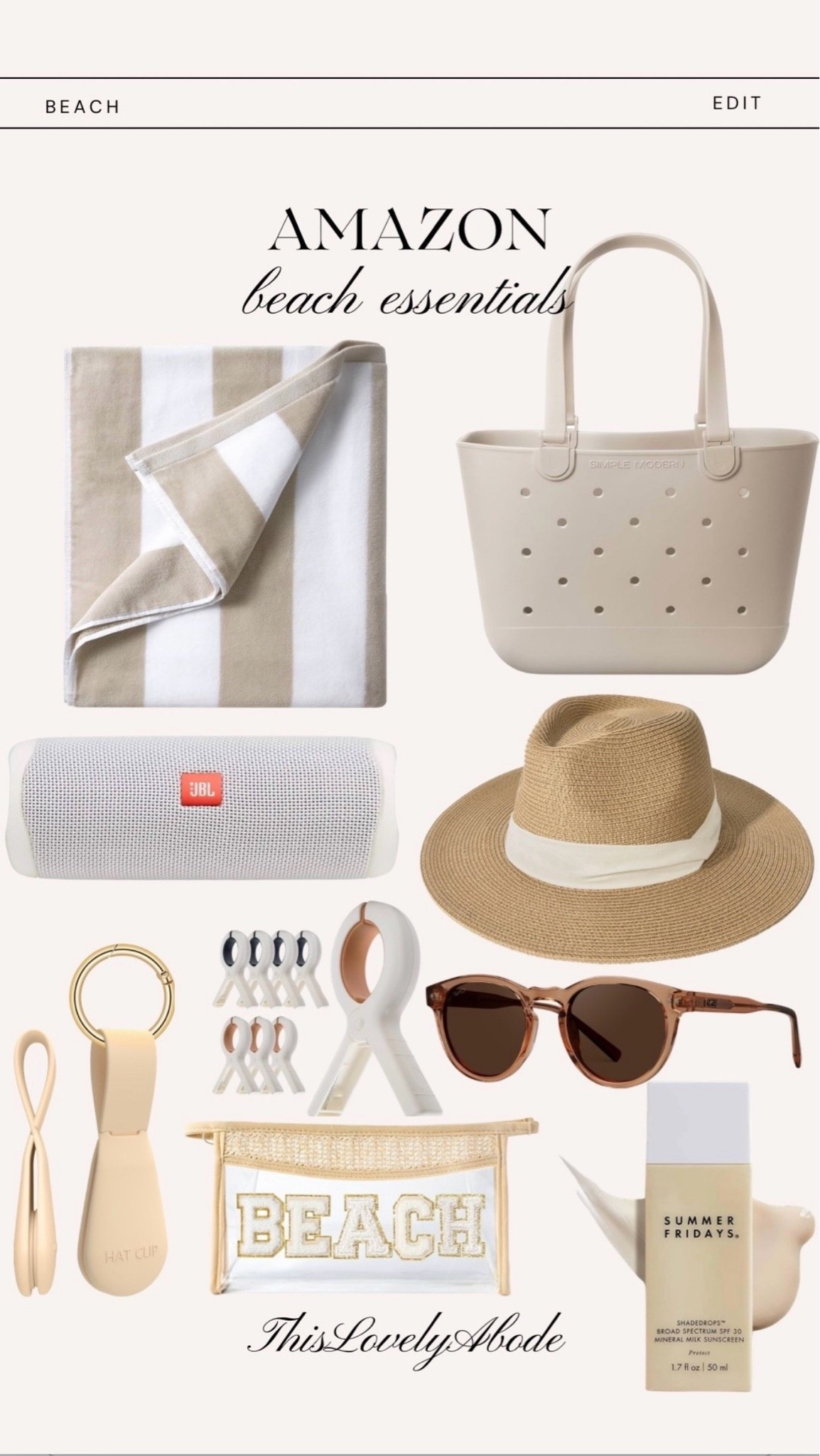 Amazon Prime Day beach essentials. 
#amazon #beachfinds #beachhat #beachtowels #beachbag #summerbeachfinds

#LTKHome #LTKSaleAlert