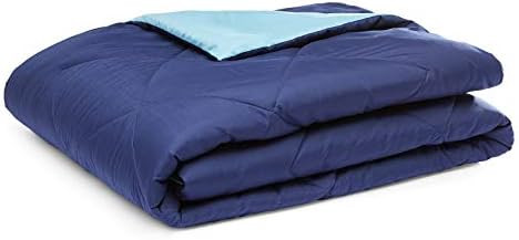 Amazon Basics Reversible, Lightweight Microfiber Comforter Blanket - Twin/Twin XL, Navy / Sky Blu... | Amazon (US)