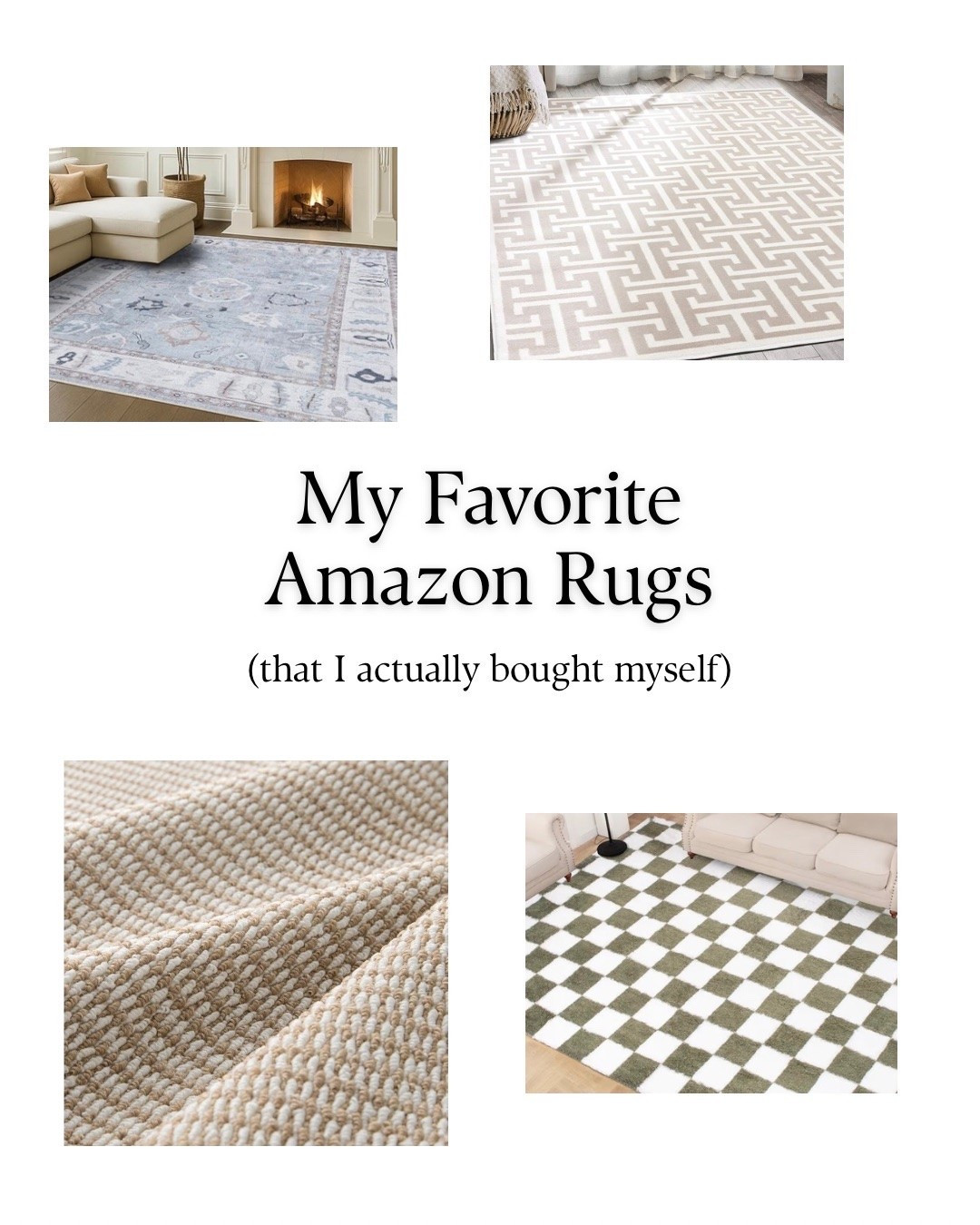 I bought these Amazon rugs myself, and I LOVE them! They’re so pretty, soft and durable. They clean really well too which is a must when you have two young boys. I’ve also included my go to carpet cleaner spray and cleaner.

#LTKmomlife #LTKHome