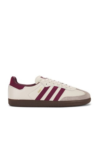 Samba OG in Light Grey & Burgundy | Revolve Clothing (Global)