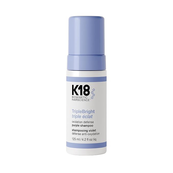 Amazon.com: K18 TripleBright Oxidation Defense Purple Shampoo - Non-Staining Blonde Shampoo for A... | Amazon (US)