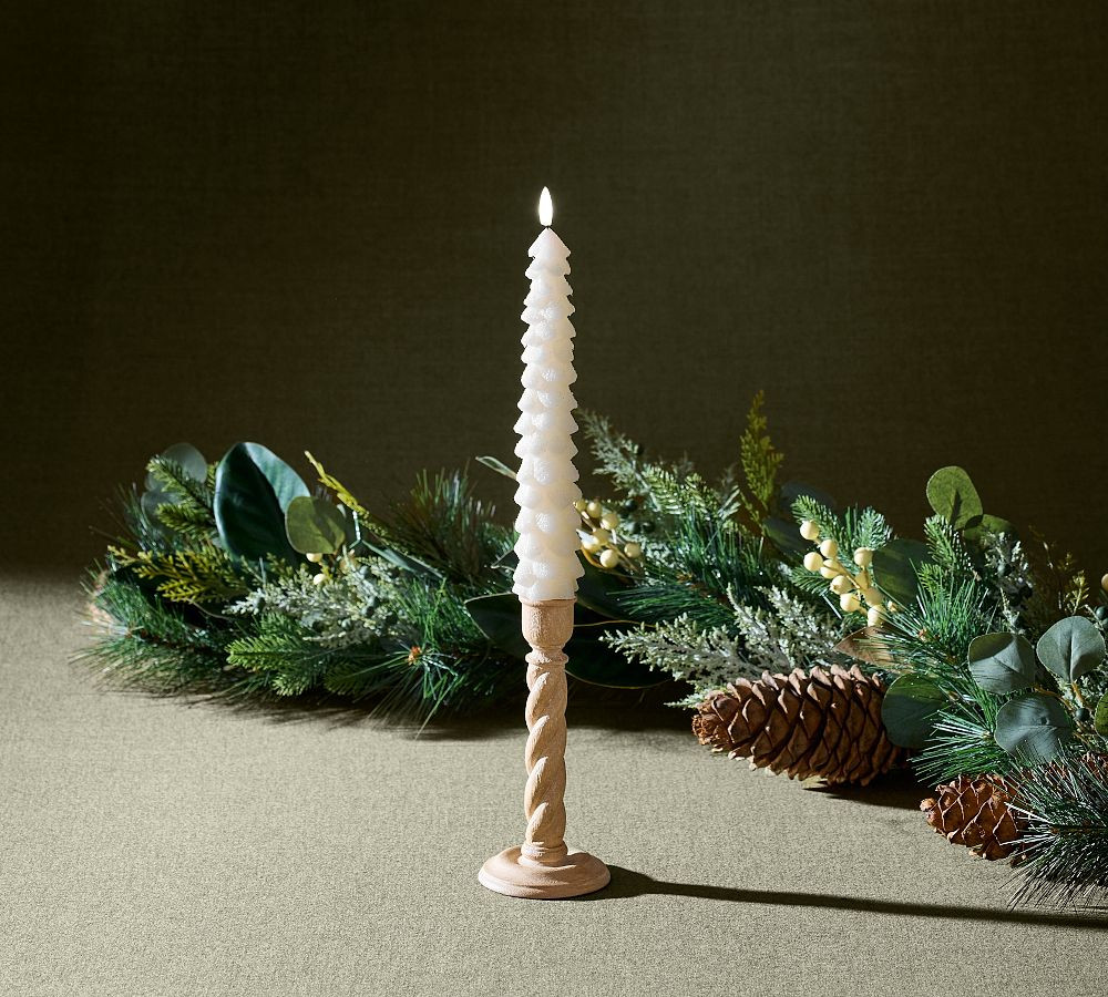 Flameless Tree Taper Candle | Pottery Barn (US)