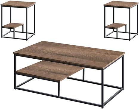 AZL1 Life Concept 3 Pieces Coffee Table Set , End Table,Must-Have Addition to Modern Spaces, Dark... | Amazon (US)
